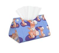 rabbit holding the ball Rectangular leather tissue box, suitable for office, bathroom, home, and car interiors.