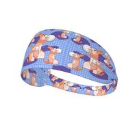 rabbit holding the ball Stretchy Non-Slip Sweat Wicking Hair Bands for Women & Men, Workout Headwrap for Gym, Running, Yoga, Tennis