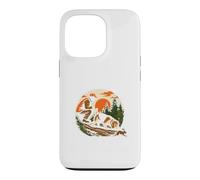 Rabbit Hunting Beagle Grandpa Vintage Retro Hound Dog Badge Case for iPhone 13 Pro
