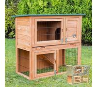 Rabbit Hutch 3ft with Cover Hide Rabbit Run Guinea Pig House by Cozy Pet 34 Models Ferret Cage Rabbit Hutches in Natural RH03N + RH03C