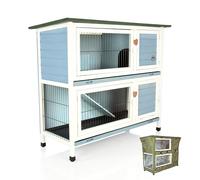 Rabbit Hutch And Cover 4ft Blue Hide Rabbit Run Guinea Pig House by Cozy Pet Ferret Cage Rabbit Hutches in Blue RH04BL + RH04C