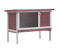 Rabbit Hutch Brown Pine Wood 90x45x65cm Outdoor Cage PullOut Tray with Lock Easy