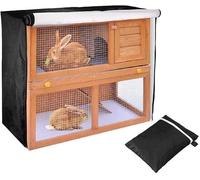 Rabbit Hutch Cover, Universal Rabbit Hutch Cover, Waterproof Rabbit Cage, Double Layer Rabbit Hutch Cover, Windproof, Waterproof, Thermal Cage Cover, 122 cm, Durable 21