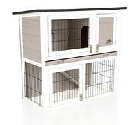 Rabbit Hutch Grey 3ft Hide Rabbit Run Guinea Pig House by Cozy Pet 34 Models Ferret Cage Rabbit Hutches in Grey RH03GR