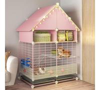 Rabbit Hutch - Indoor Bunny Cage with Pull-Out Tray, AntiBaffle, Mesh Foot Pads, and Anti-Spray Design - Ideal for Pet Rabbits and Bunnies