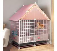 Rabbit Hutch - Indoor Bunny Cage with Pull-Out Tray, AntiBaffle, Mesh Foot Pads, and Anti-Spray Design - Ideal for Pet Rabbits and Bunnies