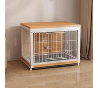Rabbit Hutch Indoor for 2 Rabbits with Pull out Tray Easy Clean Rabbit Hutch Outdoor off Ground Move Easily Bunny Hutch for Small Animals with Wire Mesh(White)