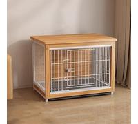 Rabbit Hutch Indoor for 2 Rabbits with Pull out Tray Easy Clean Rabbit Hutch Outdoor off Ground Move Easily Bunny Hutch for Small Animals with Wire Mesh(Natural)