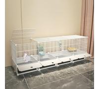 Rabbit Hutch, Large Detachable Bunny Cage, Guinea Pig Enclosure for Ferrets and Chinchillas - Spacious and Durable Indoor Design