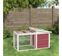 Rabbit Hutch Mocha 100.5x54x55 cm Solid Wood Pine