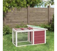 Rabbit Hutch Mocha Solid Pine Wood Outdoor 100.5x54x55cm Water-Resist RunNestBox