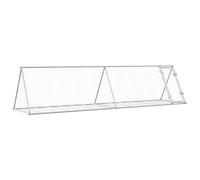 Rabbit Hutch Outdoor Rabbit Cage Rabbit House Silver Galvanised Steel vidaXL