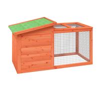 vidaXL Rabbit Hutch Brown 100.5x54x55 cm Solid Wood Pine, Brown