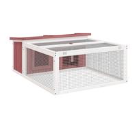 Rabbit Hutch Rabbit Run Bunny House Wooden Animal House Solid Wood Pine vidaXL
