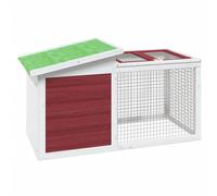 Rabbit Hutch Rabbit Run Bunny House Wooden Animal House Solid Wood Pine vidaXL