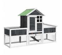 Rabbit Hutch Rabbit Run Bunny House Wooden Animal House Solid Wood Pine vidaXL