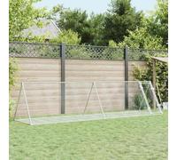 vidaXL Rabbit Hutch Outdoor Rabbit Hutch Rabbit House Silver Galvanised Steel