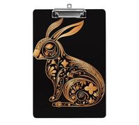 Rabbit Icon Clipboard Retractable Hanging Tab Clip Board Plastic Clipboard Nursing Clipboards Nurse, Doctor, Cute Design for Standard Size 12.5 X 8.5Inch