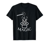 Rabbit In Magic Hat With Magic Wand Magician T-Shirt
