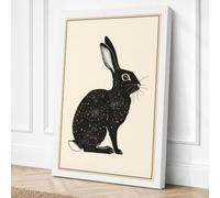 Rabbit in Silence Minimalist Canvas Wall Art Print 30x20 Inch (76 x 51 cm)