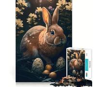 Rabbit in The Garden Jigsaw Puzzles for Adults1000 Pieces Smart Game Quiet Calm Pattern Assembly Amazing Present (50x75cm)