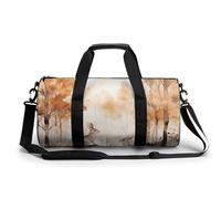 Rabbit in The Woods Gym Bag Sport Gym Tote Bag Lightweight Duffle Bag Carry On Weekender Bags for Women Men, white, 17.7in/9in/9in