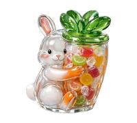 Rabbit Jar - Portable Cute Bunny | Spring Containers Easter for Christmas Birthday Holidays Snacks Offices Dorms Work Plan Outdoor Cinema