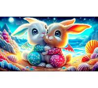 rabbit Jigsaw Puzzle 1000 Pieces Impossible Hard Difficult Educational Games for Adults Kids Great Gift Idea 70x50cm/1000pcs