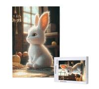 Rabbit Jigsaw Puzzles for Adults 120 Piece, Cute Puzzles for Adults Wooden, Funny/Difficult/Impossible/Challenging Decompression Games, As a Birthday for Women and Men ML-368
