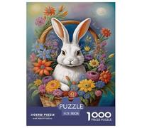 Rabbit Jigsaw Puzzles for Adults Animal Puzzles 1000 Jigsaws Brain Challenge for Adults Gifts 38x26cm/1000pcs