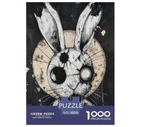 Rabbit Jigsaw Puzzles for Adults Challenging Puzzle Games The Impossible Challenge 1000 Pieces Difficult Hard Jigsaw Puzzles for Man And Woman with Letters on Back 38x26cm/1000pcs