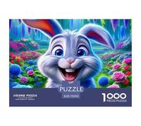 Rabbit Jigsaw Puzzles for Adults Impossible And Difficult Challenge 1000 Piece Challenging Games Educational Games There Are Letters on The Back 70x50cm/1000pcs