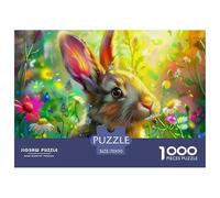 Rabbit Jigsaw Puzzles for Adults Impossible And Difficult Challenge 1000 Piece Challenging Games Educational Games There Are Letters on The Back 70x50cm/1000pcs
