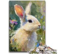 Rabbit Jigsaw Puzzles for Adults Teenagers Jigsaws Puzzle,Help The Brain Exercise Addictive Toys to Cultivate Patience Parent-child Interaction (50x75cm)