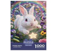Rabbit Jigsaw Puzzles for Adults The Impossible Challenge 1000 Pieces Difficult Hard Jigsaw Puzzles for Man And Woman with Letters on Back 70x50cm/1000pcs