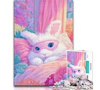 Rabbit Jigsaw Puzzles for Teenagers 1000 Pieces,Decompressing Intellectual Educational Toy Great Gifts And Toys 38x26cm