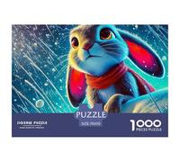 Rabbit Jigsaw Puzzles Kid Age 12 Years Up Impossible And Difficult Challenge 1000 Piece Challenging Puzzle Games There Are Letters on The Back 70x50cm/1000pcs