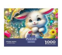 Rabbit Jigsaws for Adults Impossible And Difficult Challenge 1000 Piece Challenging Games Educational Games There Are Letters on The Back 70x50cm/1000pcs