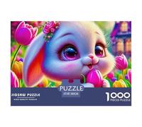Rabbit Jigsaws for Adults Impossible And Difficult Challenge 1000 Pieces Challenging Games Educational Games There Are Letters on The Back 38x26cm/1000pcs