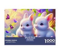 Rabbit Jigsaws for Adults Impossible And Difficult Challenge 1000 Pieces Challenging Games Educational Games There Are Letters on The Back 38x26cm/1000pcs