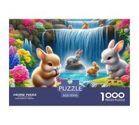 Rabbit Jigsaws Kid Age 12 Years Up Impossible And Difficult Challenge 1000 Piece Challenging Puzzle Games There Are Letters on The Back 70x50cm/1000pcs