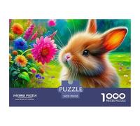 Rabbit Jigsaws Kid Age 12 Years Up Impossible And Difficult Challenge 1000 Pieces Challenging Puzzle Games There Are Letters on The Back 70x50cm/1000pcs