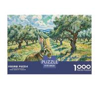 .Rabbit Jigsaws Puzzles for Adults 1000 Piece with Letters on Back Educational Game Animal Challenging Games Creativity & Gift Giving 38x26cm/1000pcs