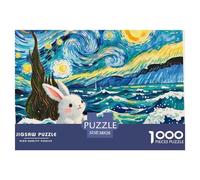 Rabbit Jigsaws Puzzles for Adults 1000 Piece with Letters on Back Educational Game Animal Challenging Game Creativity & Gift Giving 38x26cm/1000pcs