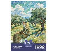 .Rabbit Jigsaws Puzzles for Adults 1000 Piece with Letters on Back Educational Game Animal Challenging Games Creativity & Gift Giving 70x50cm/1000pcs