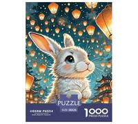 .Rabbit Jigsaws Puzzles for Adults 1000 Piece with Letters on Back Educational Games Animal Challenging Games Creativity & Gift Giving 38x26cm/1000pcs