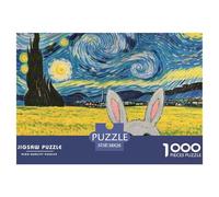 Rabbit Jigsaws Puzzles for Adults 1000 Pieces with Letters on Back Educational Game Animal Challenging Games Creativity & Gift Giving 38x26cm/1000pcs