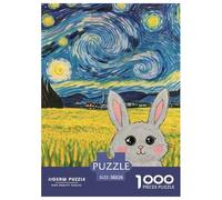 Rabbit Jigsaws Puzzles for Adults 1000 Pieces with Letters on Back Educational Game Animal Challenging Game Creativity & Gift Giving 38x26cm/1000pcs