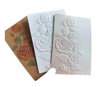 Rabbit koi and Flower 3D Textured Embossing Folders for Card Making,Paper Crafts ImpressionsTemplate for Scrapbooking(5 * 7inch)，03
