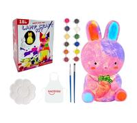 Rabbit Lamp to Paint Yourself, Creative Rabbit Workshop for - Cute Light Decoration for Birthday, Easter, Halloween, Christmas, Teen Family